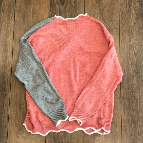 Misslook Multicolored Scalloped Sweater Size S - Picture 2 of 5